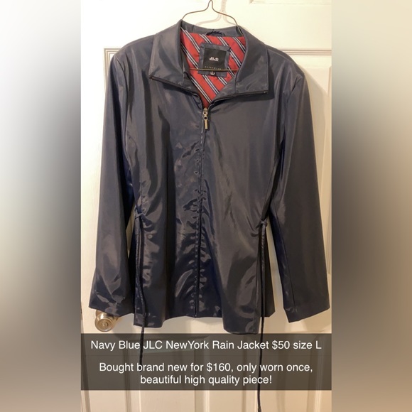JLC NewYork Jackets & Blazers - Navy Blue JLC NewYork Rain Jacket